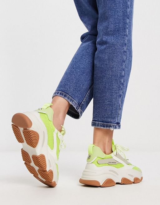 Steve Madden possession trainers in lime