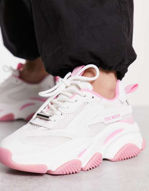 Steve madden best sale pink trainers