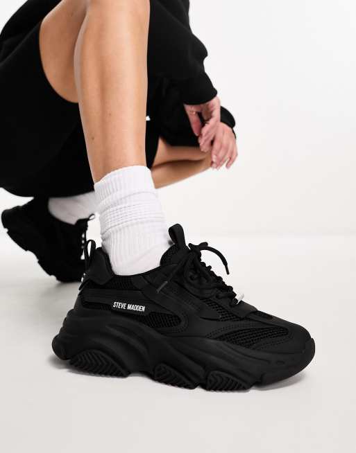 Steve Madden Possession trainers in triple black | ASOS