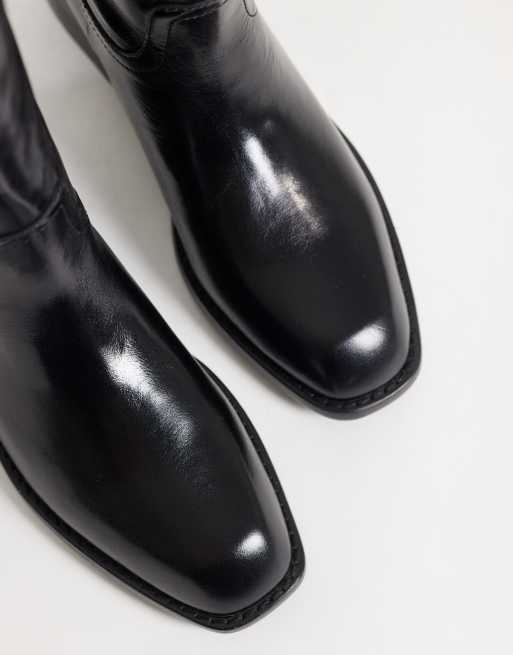 Steve Madden Primo bottines basses en cuir noir, 3 de 4