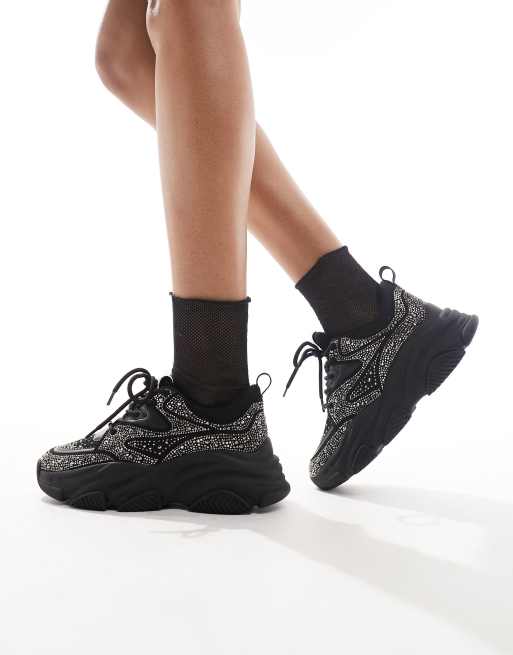 Steve madden all black on sale sneakers