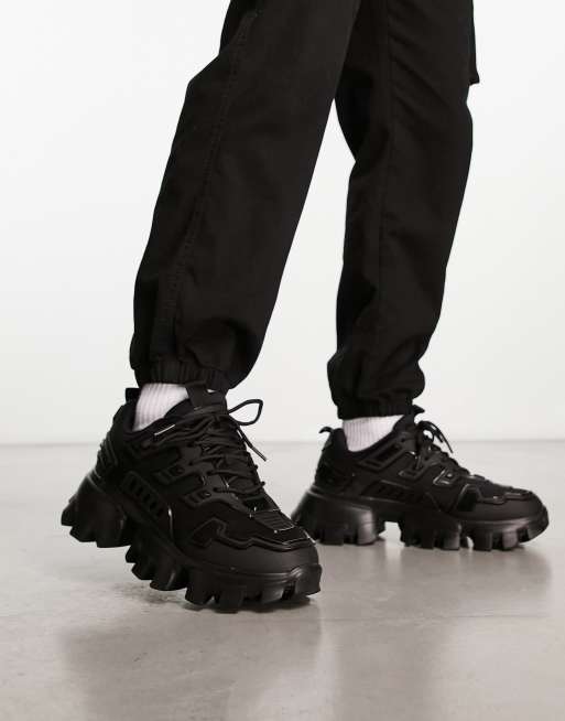 Steve Madden - Prize - Sneakers met dikke zool in zwart