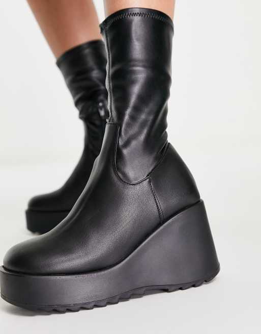 Steve madden clearance black wedge booties