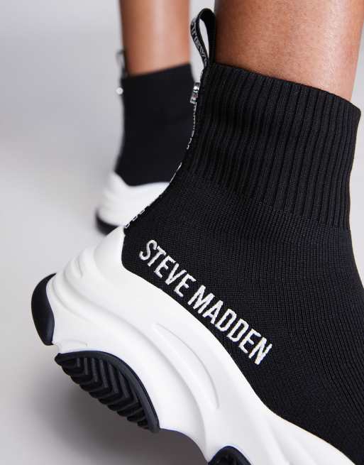 Steve Madden Prodigy sock sneakers in black ASOS