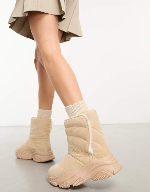 Steve Madden Puff padded snow boots in beige