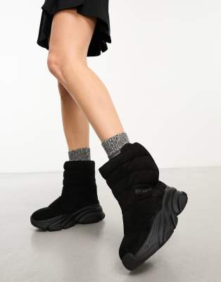 Steve Madden Puff padded snow boots in black