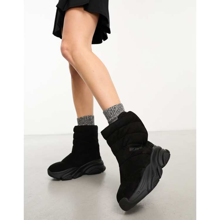 Steve madden clearance black sock boots