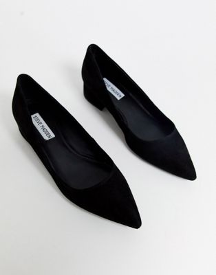 Steve Madden - Puntige leren schoenen met hak in zwart