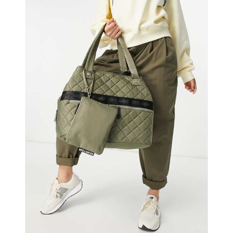 Double Pocket Tote Bag - Olive