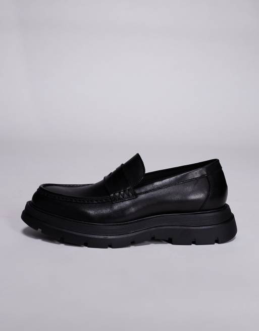 Steve Madden Raiden trainer detail loafers in black, 2 of 4