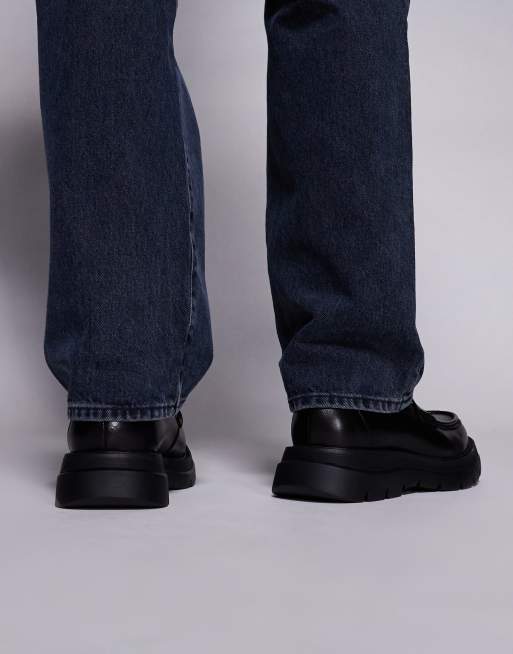 Steve Madden Raiden trainer detail loafers in black, 3 of 4