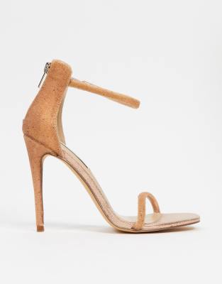 Steve Madden Rapture strappy heeled sandal in rose gold