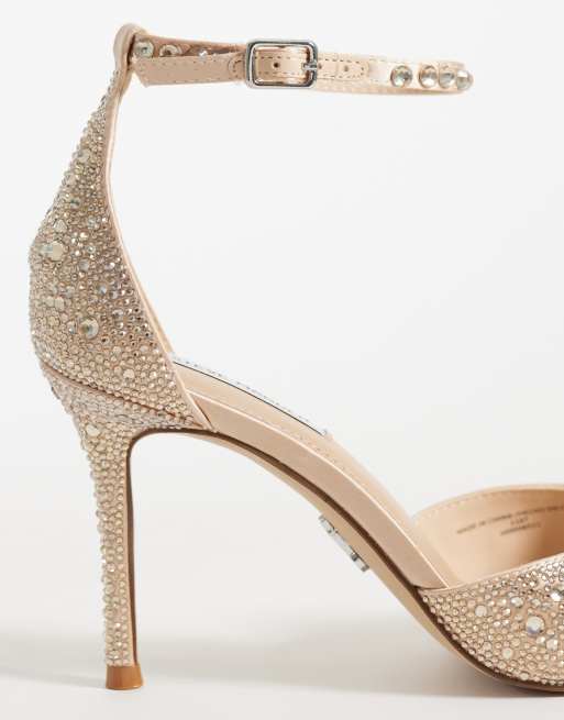 Steve Madden Raquelle heeled sandals in embellished rose, 3 of 4