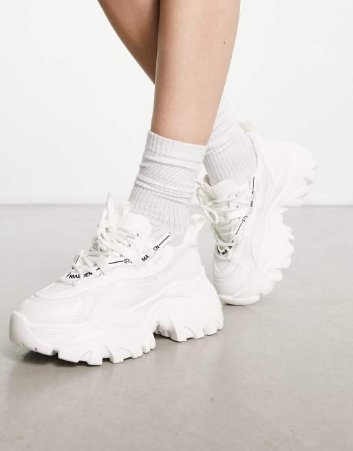 Steve Madden – Recoupe – Vita, grova platå-sneakers