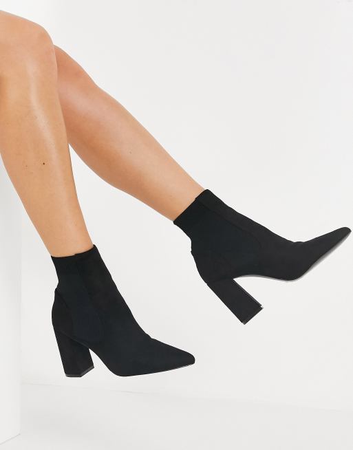 Steve madden black hot sale heeled booties