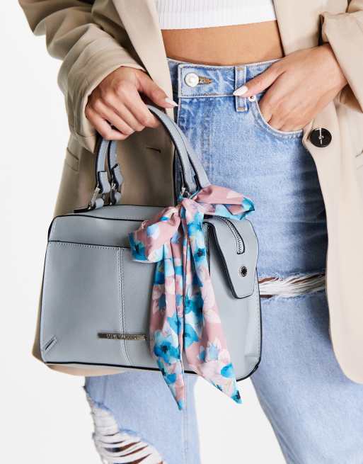 Steve Madden - Reese - Crossbody tas met sjaaltje in lichtblauw