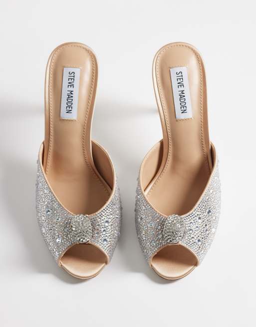 Steve Madden - Regalia - Sandales style mules à talon et ornements - Blush, 2 de 4