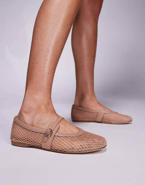 Steve Madden – Rejoice-M – Netz-Ballerinas in Beige - view 1