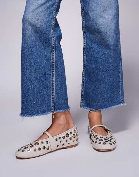 Steve Madden - Rejoice-S - Ballerina's met oogjes in crème - view 1