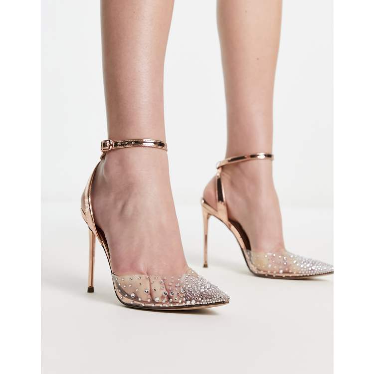 Steve Madden Revert Scarpe con tacco color oro rosa ASOS