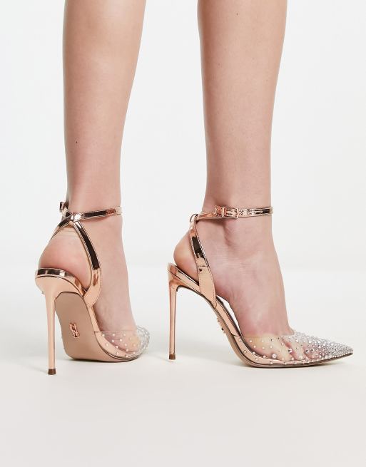 Scarpe tacco color oro clearance