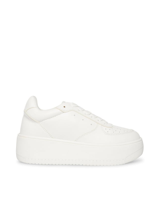 Steve Madden Rocket flatform sneakers in white