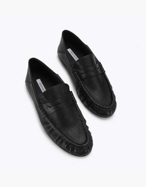 Steve Madden Roger black flat shoes in black, 2 of 4