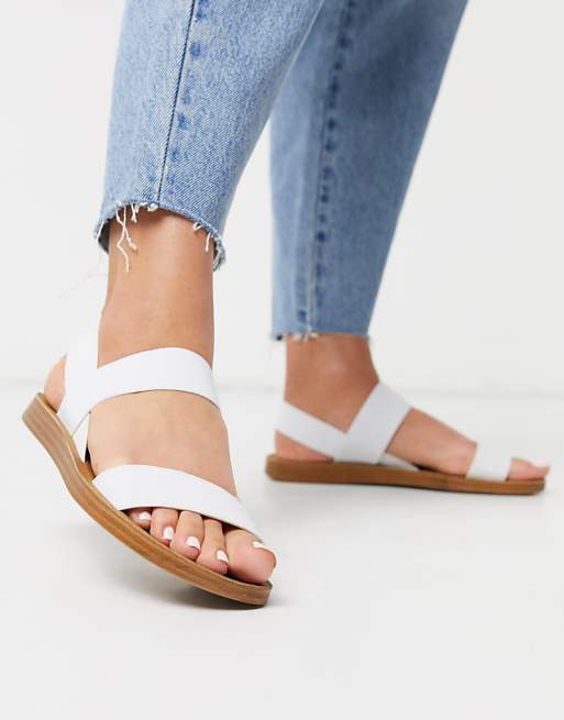 Steve Madden Roma flat sandals in white | ASOS