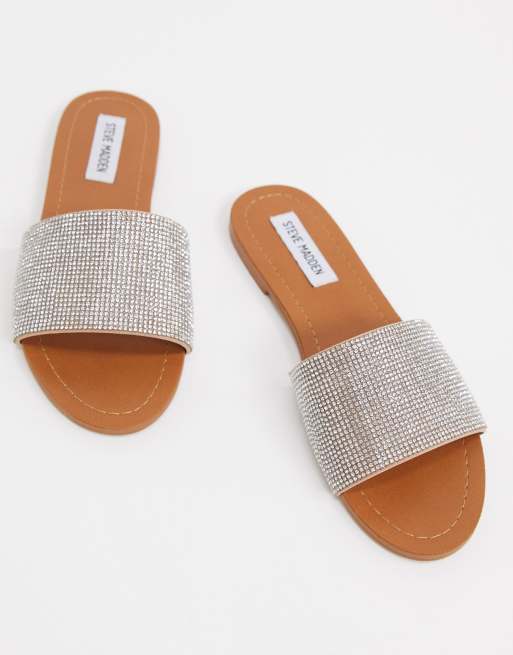 Steve madden 2025 bedazzled slides