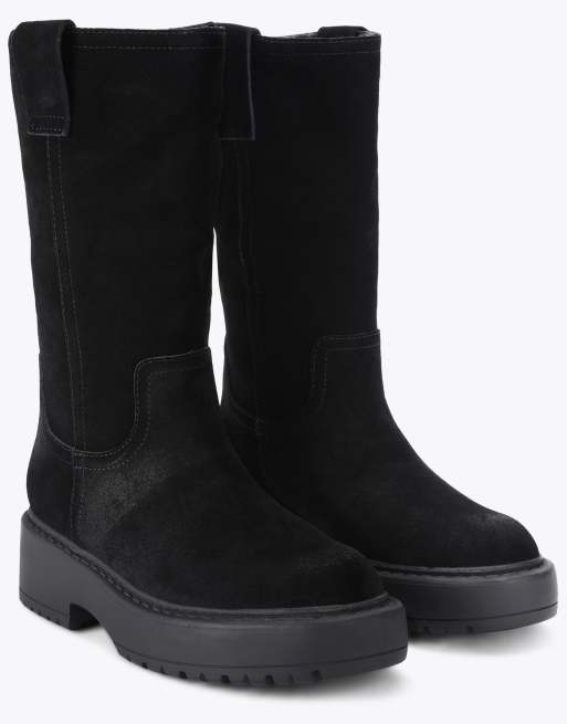 Steve Madden Ruckus black suede knee boots in black, 2 of 4