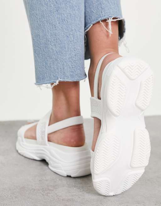 Steve Madden Samurai sporty chunky sandals in white ASOS