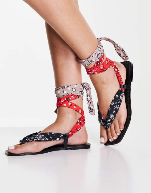 Bandana print online sandals