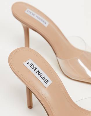 steve madden clear mule heels