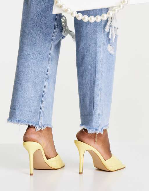 Steve madden yellow store mules