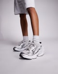 [Steve Madden] Steve Madden Simmie chunky sole sneakers with lace detail in silver 41 SILVER