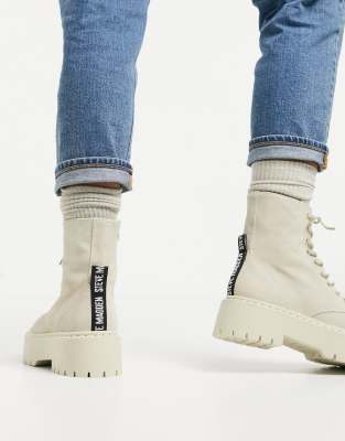 bottes suede beige