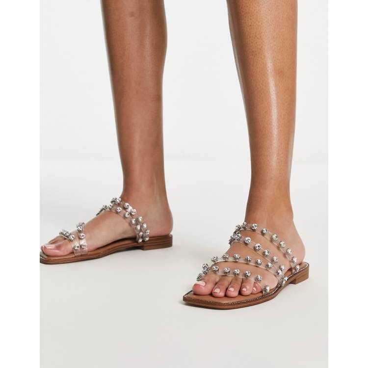 Transparent studded sale sandals