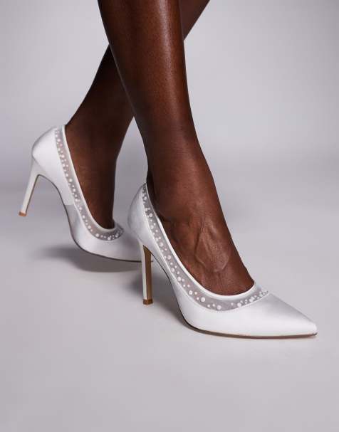 Steve Madden Sleeker mesh lined court shoes in ivory - view 1