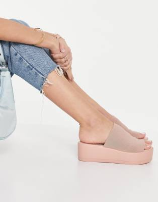 flatform slip on sandals