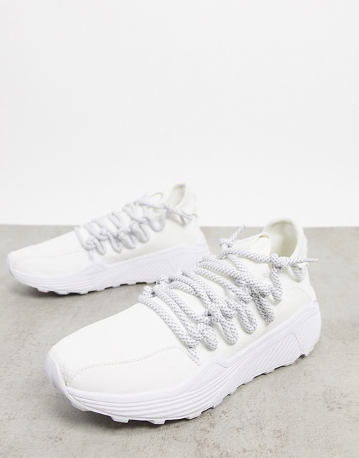 Steve Madden solatice chunky sole trainers in white