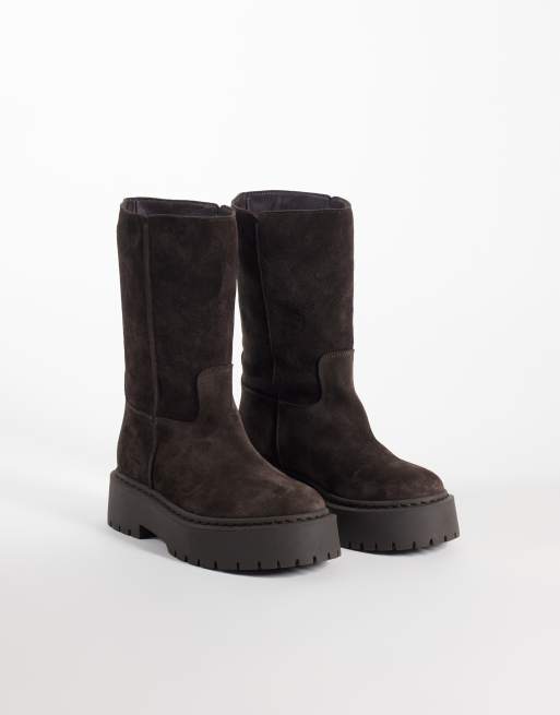 Steve Madden Soleil boots in burnished brown suede, 3 of 4