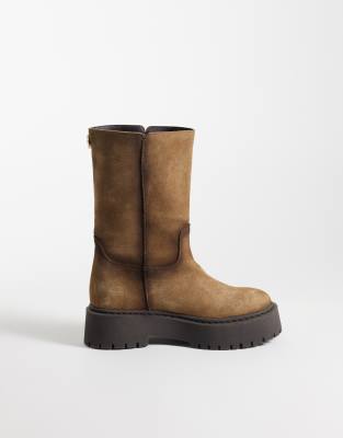 Steve Madden Soleil Chunky Ankle Boots In Neutral