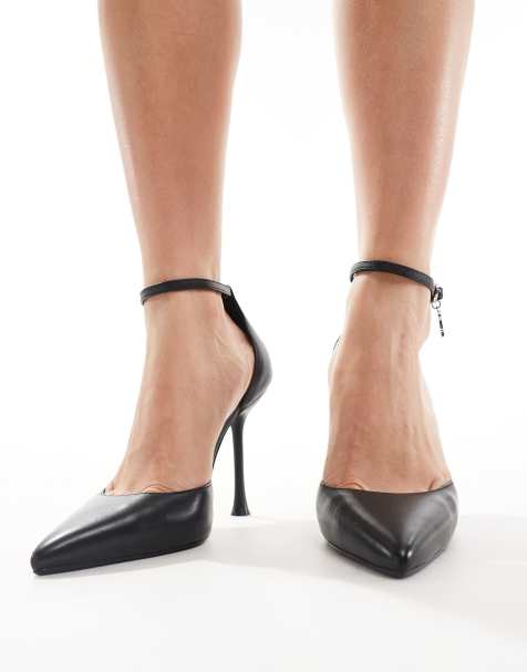 Steve Madden Sparx pointed stiletto heeled shoes in black - view 1