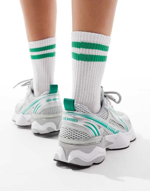 軽量★Steve Madden★SPEEDSTER-E レースアップ 厚底スニーカー SPEEDSTER-E GREEN MULTI – Steve Madden Australia