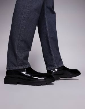 Steve Madden Stancie chelsea boots with brogue detail in black