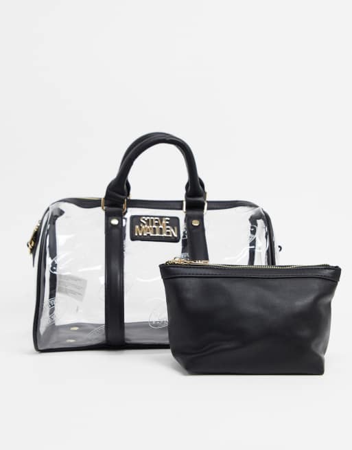 Steve Madden stassil clear barrel bag