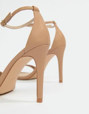 Steve Madden Stecy barely there heeled sandals in blush