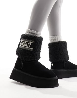  St.Moritz fluffy cuff ankle boot 