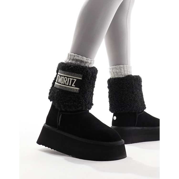 Fluffy store ankle boots