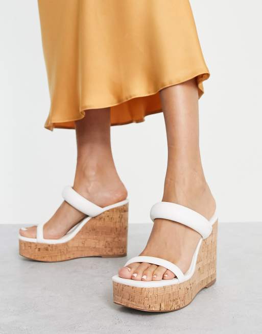 Steve madden hot sale white wedges